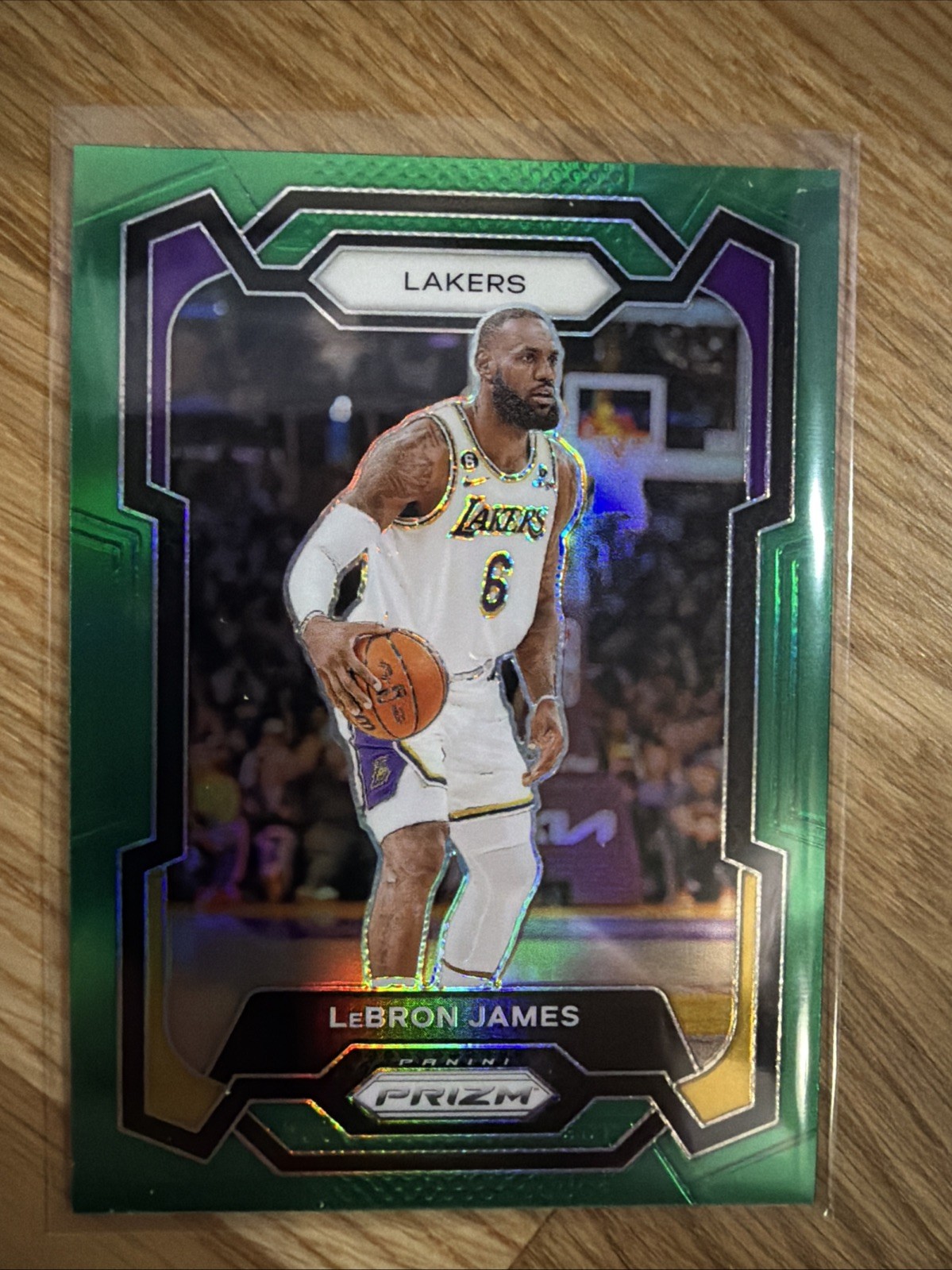 2023-24 Prizm LeBron James Prizm Green #63 Lakers