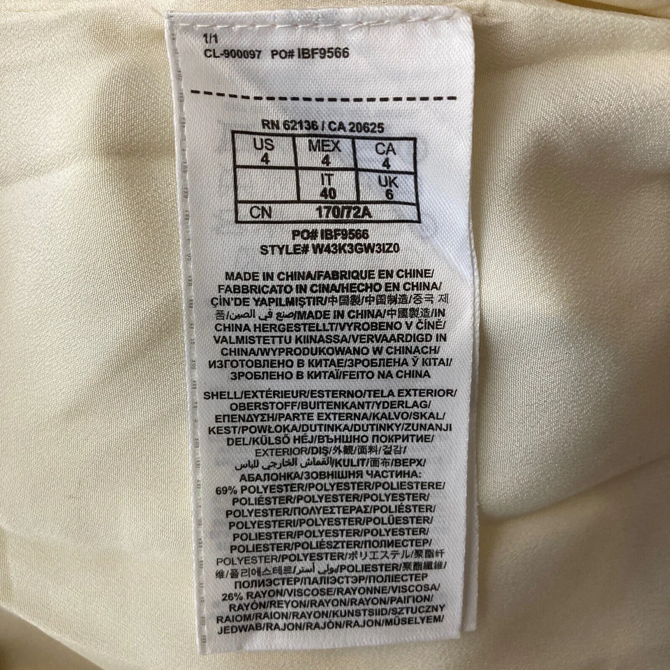 Vestido Guess para mujer talla 4 fruncido blanco roto Foto 4 de 4