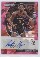 2020-21 Panini Prizm Draft Picks Prospect Pink Ice Braxton Key #PA-BK Auto 02v3