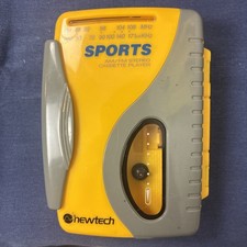 Newtech YCS-41AF Sports AM/FM Stereo Cassette Radio Player Yellow Headphone Jack