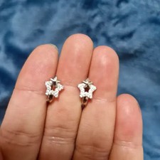 Star-Shaped Hoop Earring