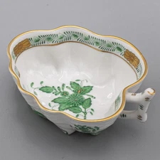 Herend Hungary Chinese Bouquet Green Leaf Dish Bowl Nappy 680 - FREE USA SHIP