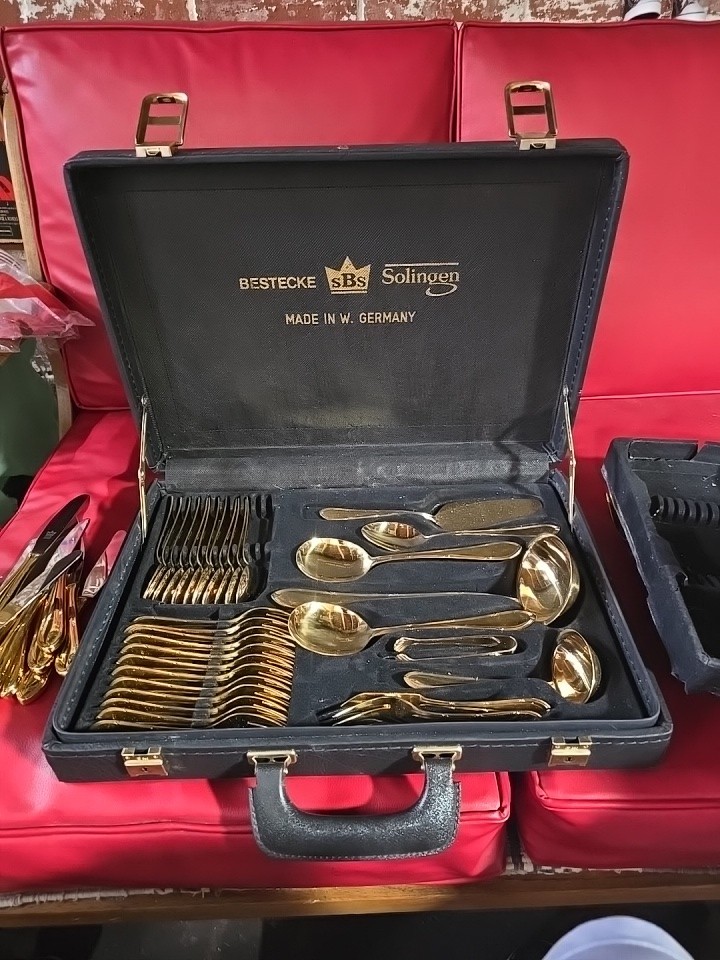 Vintage Bestecke Solingen 23/24K Gold Plated Flatware 71 Piece | eBay