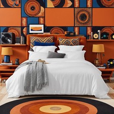 Aesthetic White And Pink Oversized Solid Color Duvet Cover Set. This Charming Be