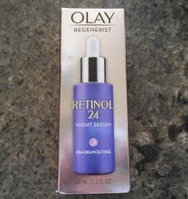 Olay Regenerist Retinol 24 Night Serum Fragrance Free ~ 1.3 fl oz / 40 ml ~ NEW