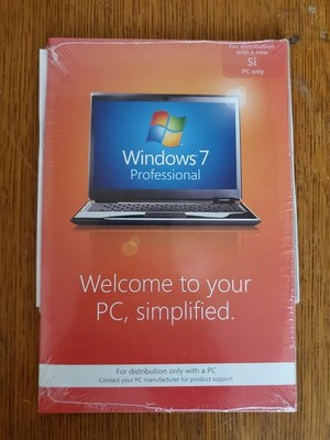 Microsoft Windows 7 Professional 64 Bit Operating System DVD CD