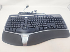 Microsoft Natural Ergonomic Keyboard 4000 v1.0 KU-0462 Black Wired USB Tested