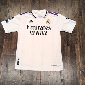 Real Madrid Adidas Aeroready Champions League Soccer Jersey Men's XL White