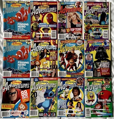12 Disney Adventures Magazines - 2003, 2004, & 2005 - You Pick - Very Good Cond.