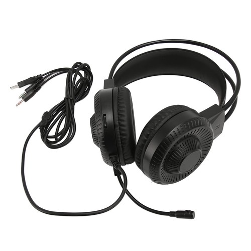 RGB Wired Gaming Headset With Mic 3.5mm Plug Deep Bass Surround Gaming Headph FY - Afbeelding 12 van 24