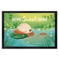 Schlafender Otter FußMatte XL In 40X60 Cm Mit Spruch Home Sweet Home
