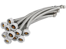 12 PACKS Toilet Hose Supply Line 12 Inch Braided 7/8" Ballcock x 3/8" Compres...