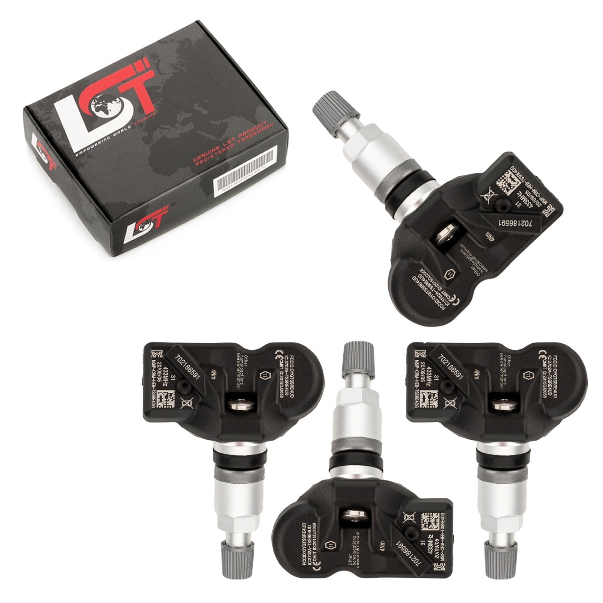 4x Tire RDKS Rdci Tpms-Sensor 5Q0907275B for Porsche 911 991 Since 17