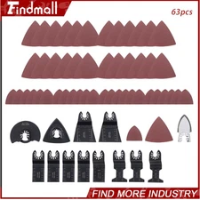 Findmall 63 Pcs Multitool Cutting Blades Quick Release Oscillating Saw Blades