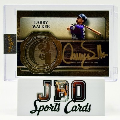 2025 Topps Five Star Larry Walker Gold 10/10 Golden Graphs On Card Auto #GG-LW