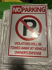 Set Of 5 Anley No Parking Sign Rust-Free Weatherproof Alum. Warning Sign 14x10