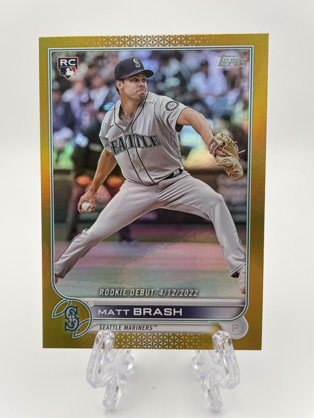 2022 Topps Update #US274 Matt Brash Gold Foil RC Mariners