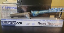 BaBylissPRO Nano Titanium 1" Spring Curling Iron Titanium Adjustable Heat 450F
