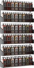 2-Pack Spice Rack Organizer 3-Tier Storage Countertop Stand Wall-Mount Kitchen
