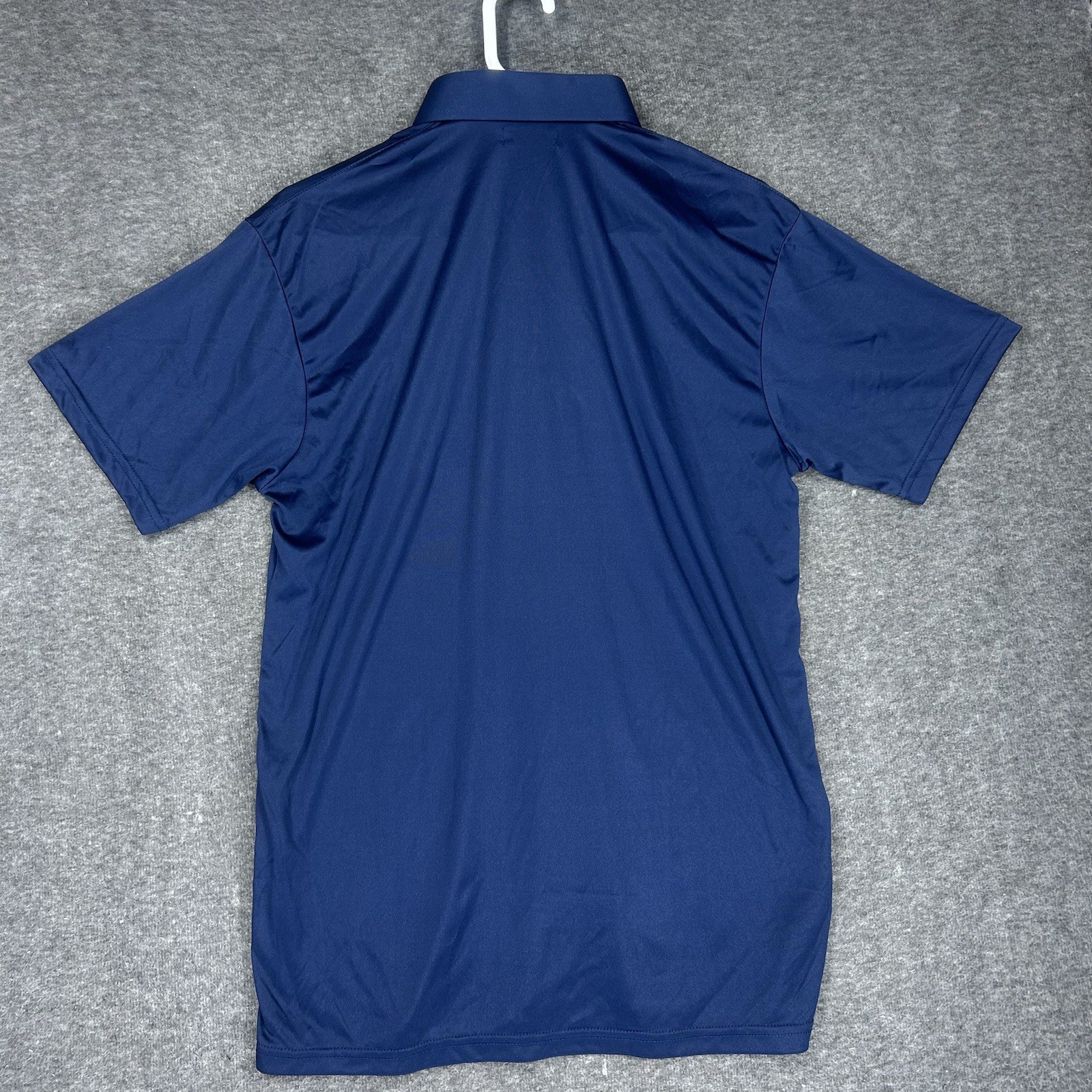 Collars and Co Polo shirt Mens M Navy Solid Stretch Point Dress Collar