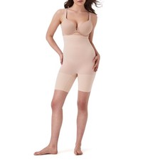Spanx Higher Power Shorts High Waisted Shaper Short in Soft Nude Sz Med NEW