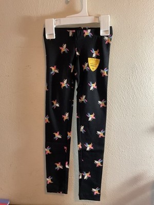 New Cat & Jack Girls Leggings Black with Unicorns Pull On size XXL (18)