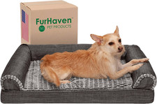 Orthopedic Dog Bed for Medium/Small Dogs W/ Removable Bolsters  Washable Cover,