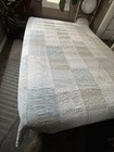 Cannon Queen Bedspread Full 80s Blue Patchwork Coverlet Cotton Print USA — photo 3