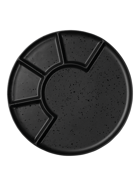 Asa Coppa Kuro Aperitifteller | Porzellan | Ca. H 1,6 X Ø 24,2 Cm | Schwarz-image