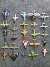 Lot of 25 Die Cast Metal, Military, Air Force Airplanes,  A10 Thunderbolt, P38