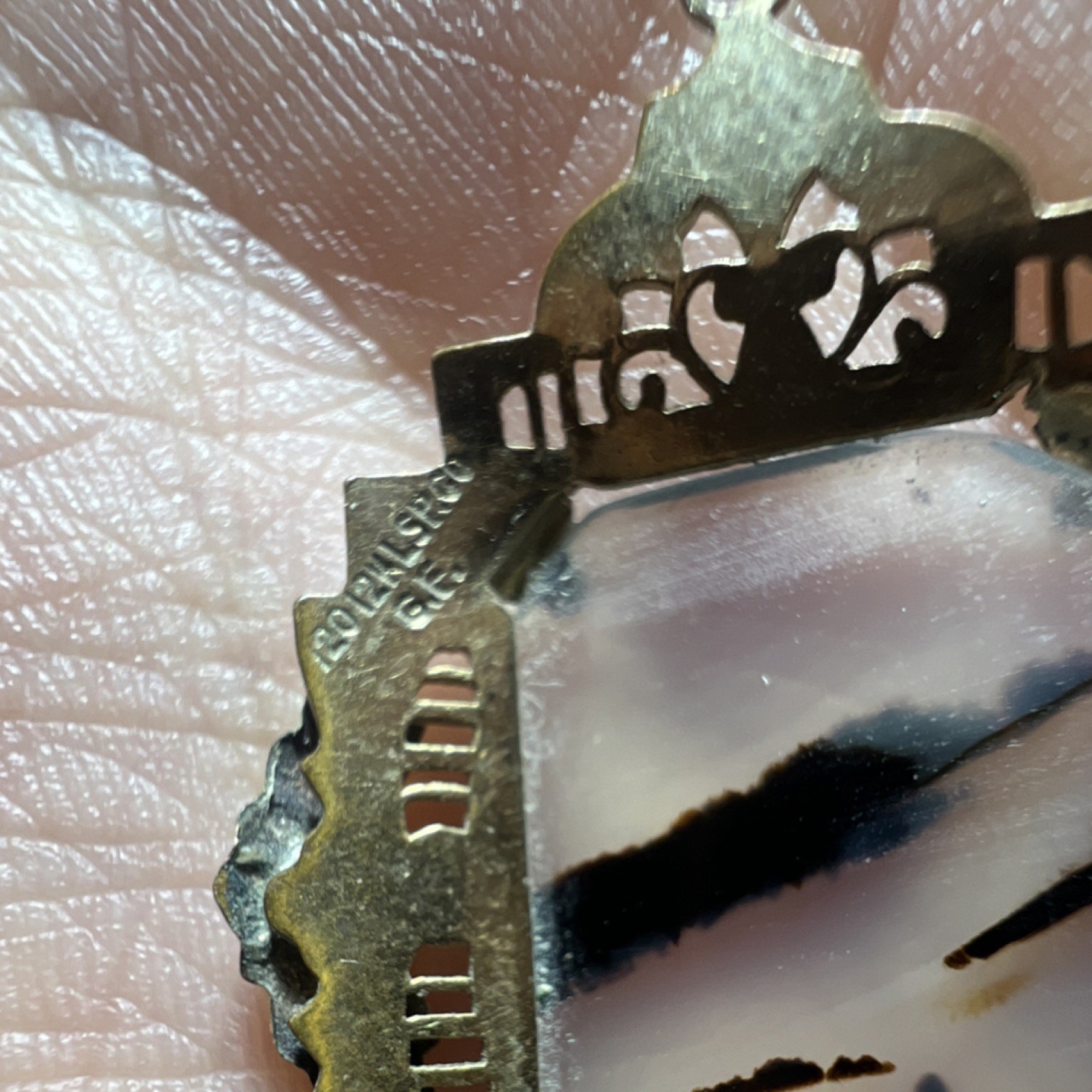 Multicolor Moss Agate Cabochon Statement Rectangu… - image 7