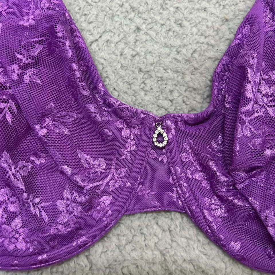 Sujetador Bug 42C de Colección Moda con Aros 009657 Púrpura Años 90 Encaje Foto 2 de 4