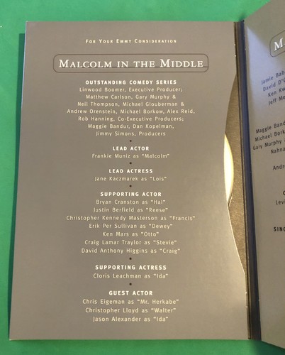 2003 EMMY FYC DVD MALCOLM IN THE MIDDLE Gatefold Bryan CRANSTON Pregnant COVER - Picture 2 of 5