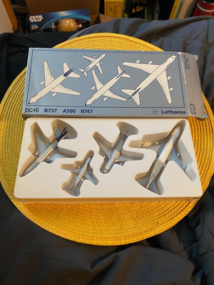 航空機・ヘリコプター Lufthansa 4-in-1 Set Lufthansa Diecast Model Aircraft 4 Plane Set DC10 / B737 / A300