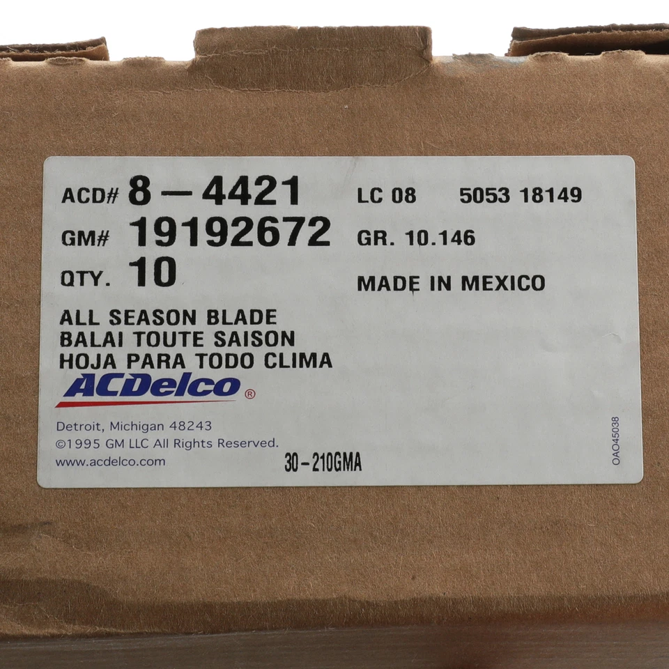 Limpiaparabrisas lateral pasajero nuevo OEM CADILLAC Chevrolet Saturn 19192672 Foto 3 de 3