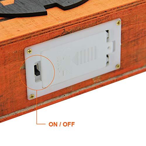 MorTime 2 Pack Pumpkin Wooden Light Halloween Decorations, Harvest Fall  - Bild 5 von 7