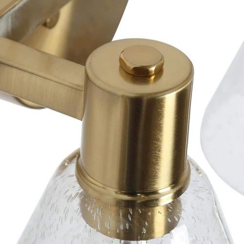 Uolfin Transitional Bathroom Gold Vanity Light 28.5 in 4-Light Bell Wall Sconce - Picture 6 of 7