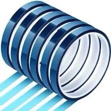 6 Rolls BLUE HEAT RESISTANT Tape Sublimation Press Transfer SUBLITAPE 4mm x 33m