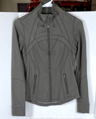 ヨガ・ピラティス lululemon define jacket Lululemon Define Jacket Full Zip Yoga Workout Dark Olive Green Sz