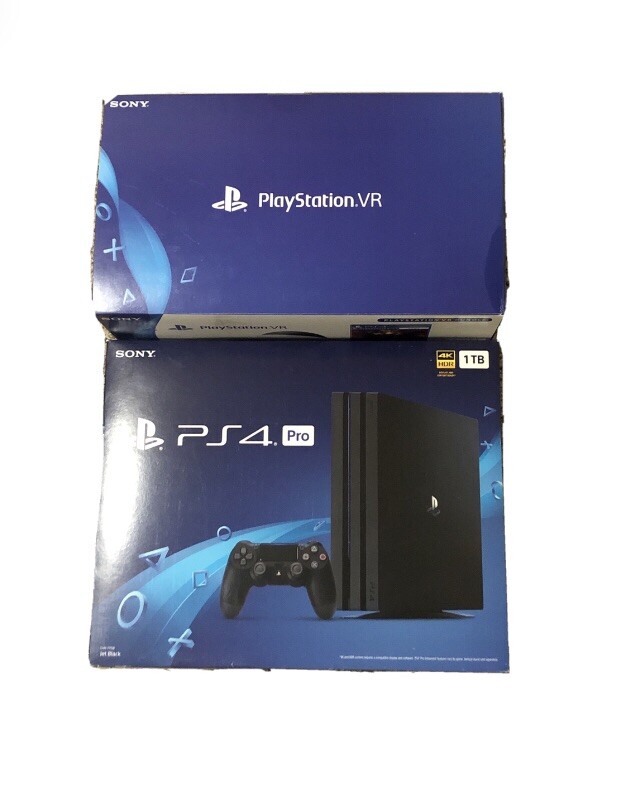 Sony PlayStation 4 Pro Pack of 1TB Console, VR Srarter and 4 Game