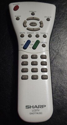 Sharp GA077WJSA LCD TV Remote NO BATTERIES 