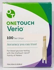 One Touch Verio Diabetic Blood Glucose Test Strips 100 Count New Exp. 05/31/2026