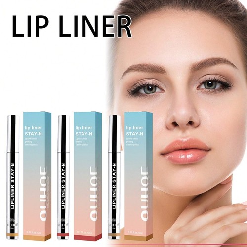 Peel Off Lip Liner Set, Long-Lasting Matte Brown Lip Stain, Highly Pigmented