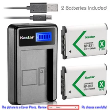 Kastar Battery LCD Charger for Sony NP-BX1 & Sony Cyber-shot DSC-HX300 Camera