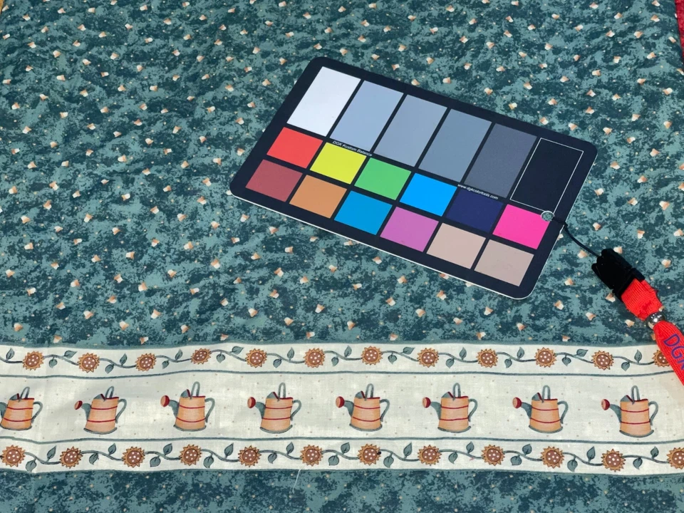 1 Yd Watering Cans Flower Pots Border Green by Debbie Mumm SSI Cotton Fabric - Image 4 of 4