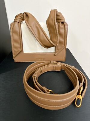 Charles & Keith Women Canvas Patch Shoulder Bag Crossbody Bag CK2