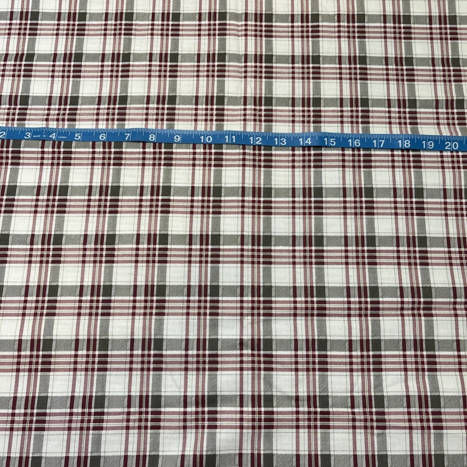 Borgoña y Marrón Cuadros Algodón Colores Otoño Tela FQ Cuarto Graso o Continuo Foto 4 de 4