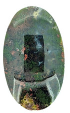 41.7ct Natural Moss Agate Oval Cabochon Scenic Landscape a440