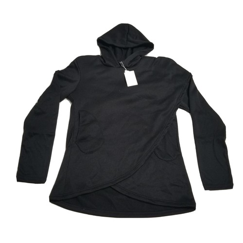 Womens Criss Cross Front Hoodie Sweater 