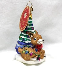 Christopher Radko Collectible Ornament Fawn-ing Over The Christmas Tree 1019337